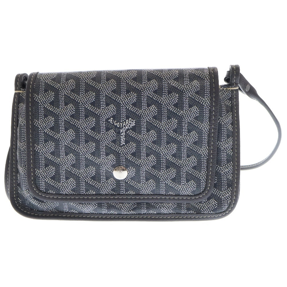 GOYARD(ゴヤール) プリュメ PVCレザーポーチウォレット ショルダーバッグ グレー
