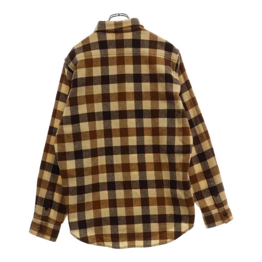 CELINE(セリーヌ) チェックルーズウール長袖シャツ ベージュ 2C510943L
