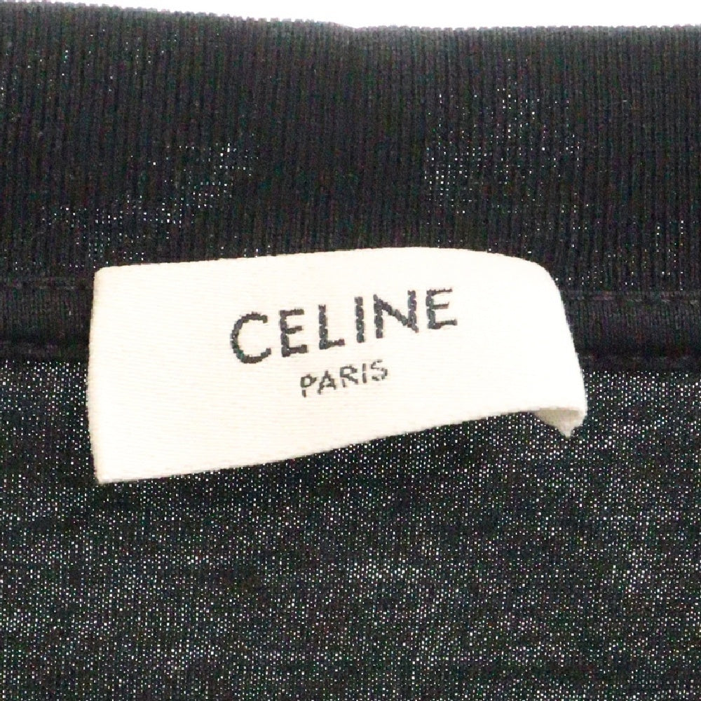 CELINE(セリーヌ) スタッズロゴ入り 半袖Tシャツ クルーネックカットソー ブラック 2X94B671Q