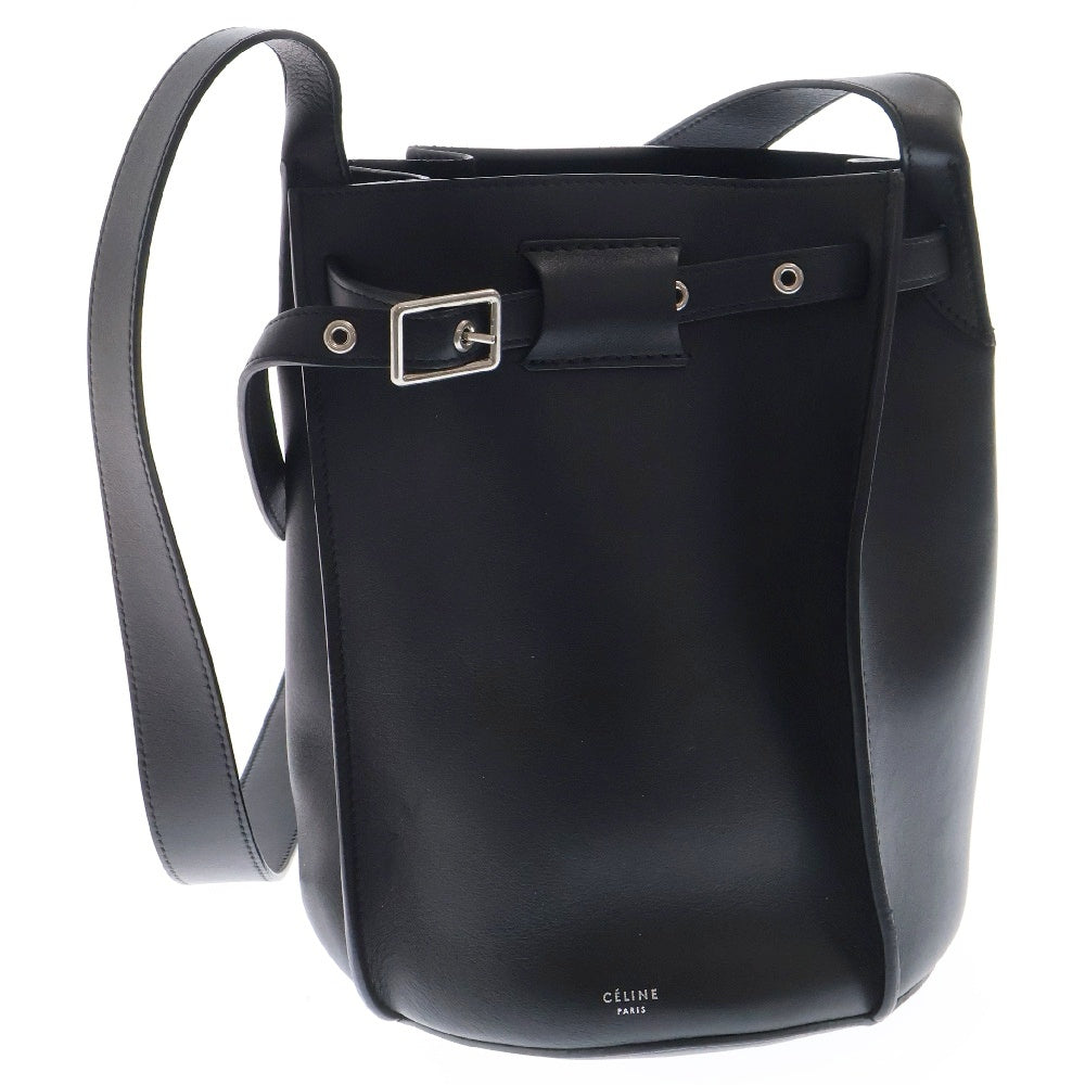 CELINE(セリーヌ) ビッグバック バケット ロングストラップ レザーショルダーバッグ ブラック
