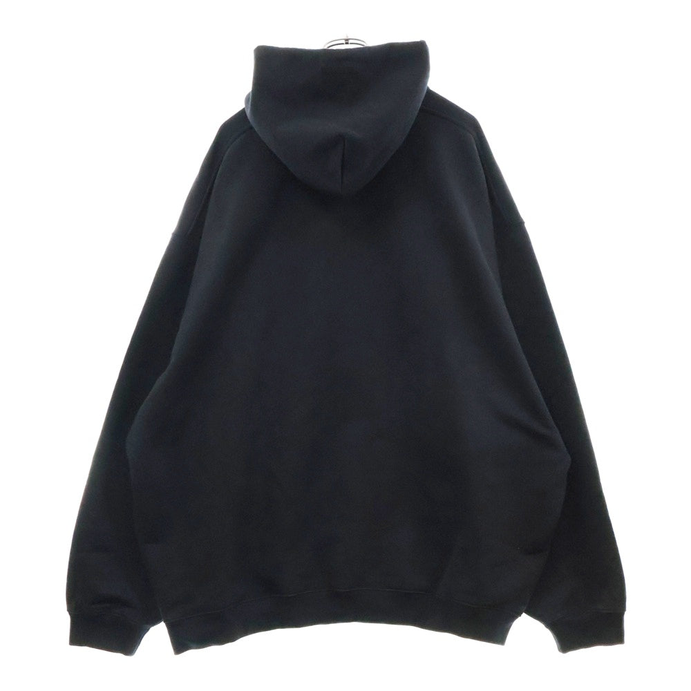 VETEMENTS(ヴェトモン) 23SS ロゴ刺繍 オーバーサイズプルオーバーパーカー ブラック UE63HD140B