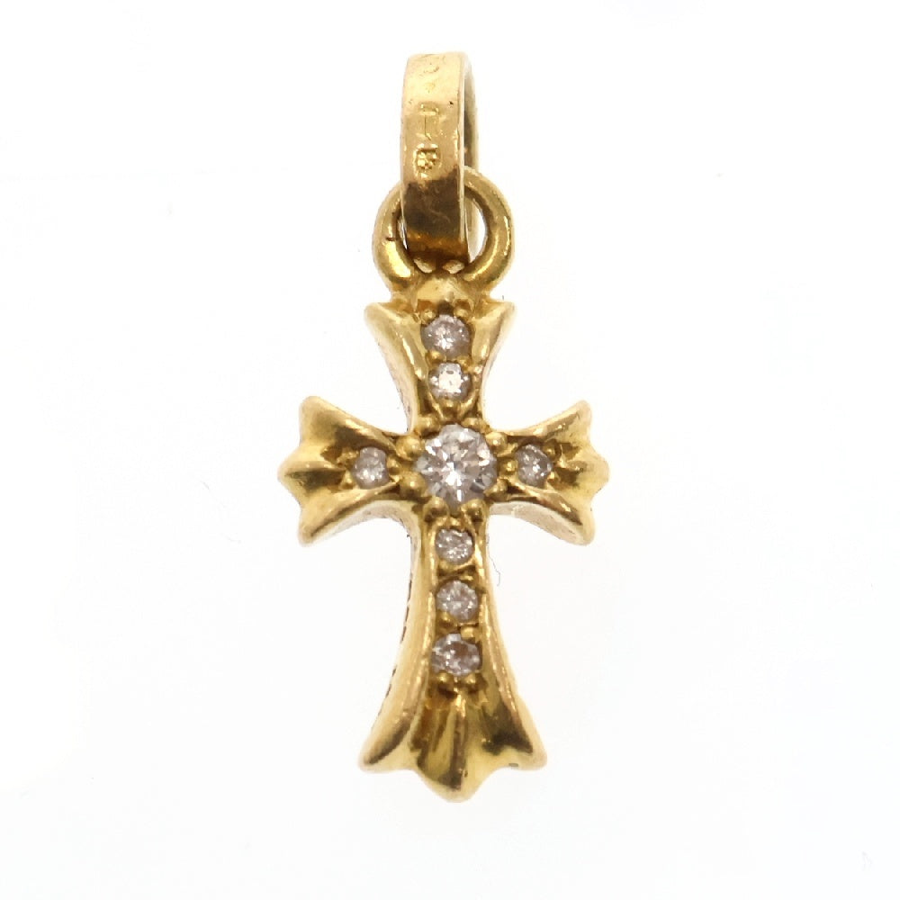 CHROME HEARTS(クロムハーツ) 22K CRS BBYFAT P/DIA ベイビーファットクロス PAVEダイヤ ペンダントトップ ゴールド BCA035