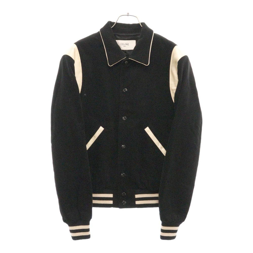 CELINE(セリーヌ) コーデュロイ テディジャケット サテン切替 ブラック 2V191865D