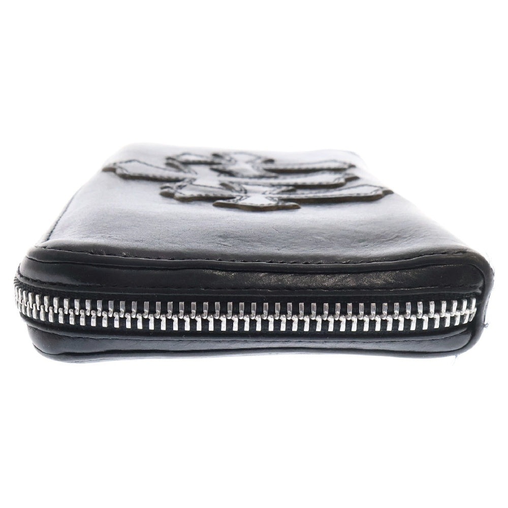 CHROME HEARTS(クロムハーツ) REC F ZIP 3クロス ラウンドジップレザーウォレット 財布 ブラック BCA368