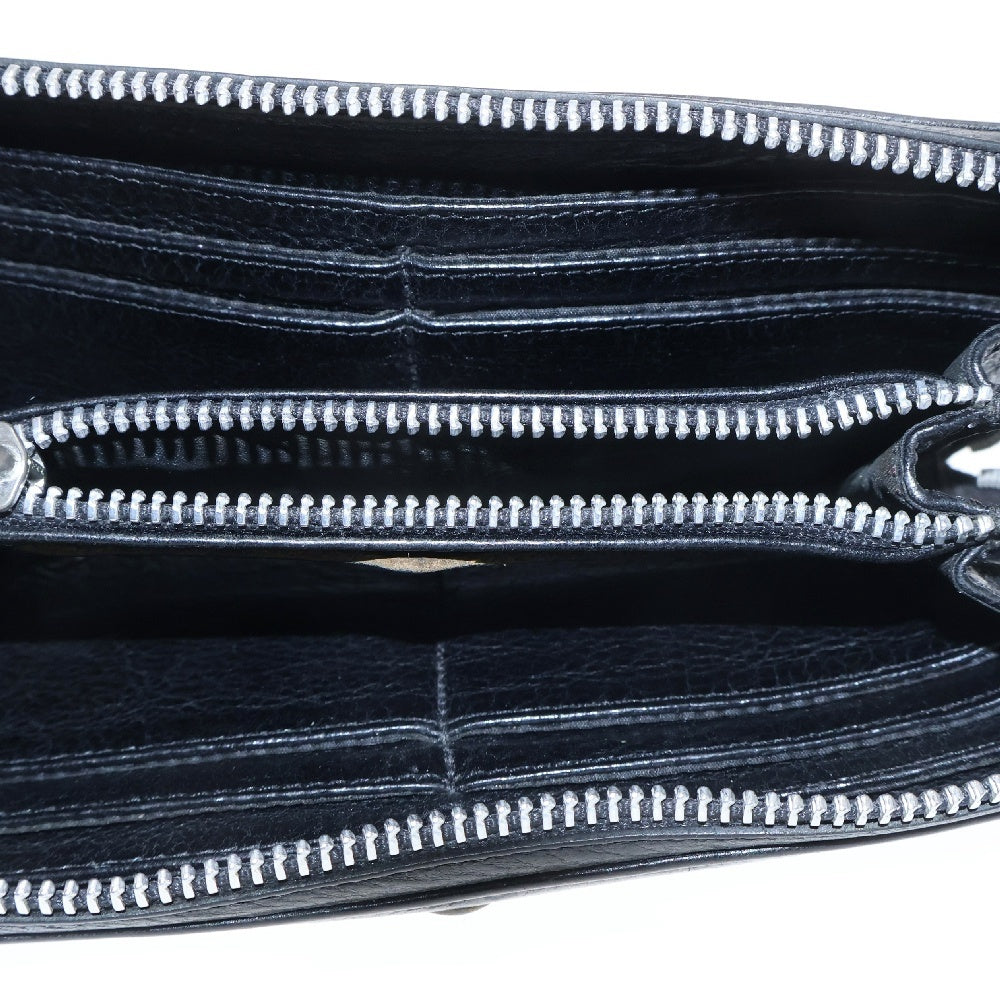 CHROME HEARTS(クロムハーツ) REC F ZIP 3クロス ラウンドジップレザーウォレット 財布 ブラック BCA368