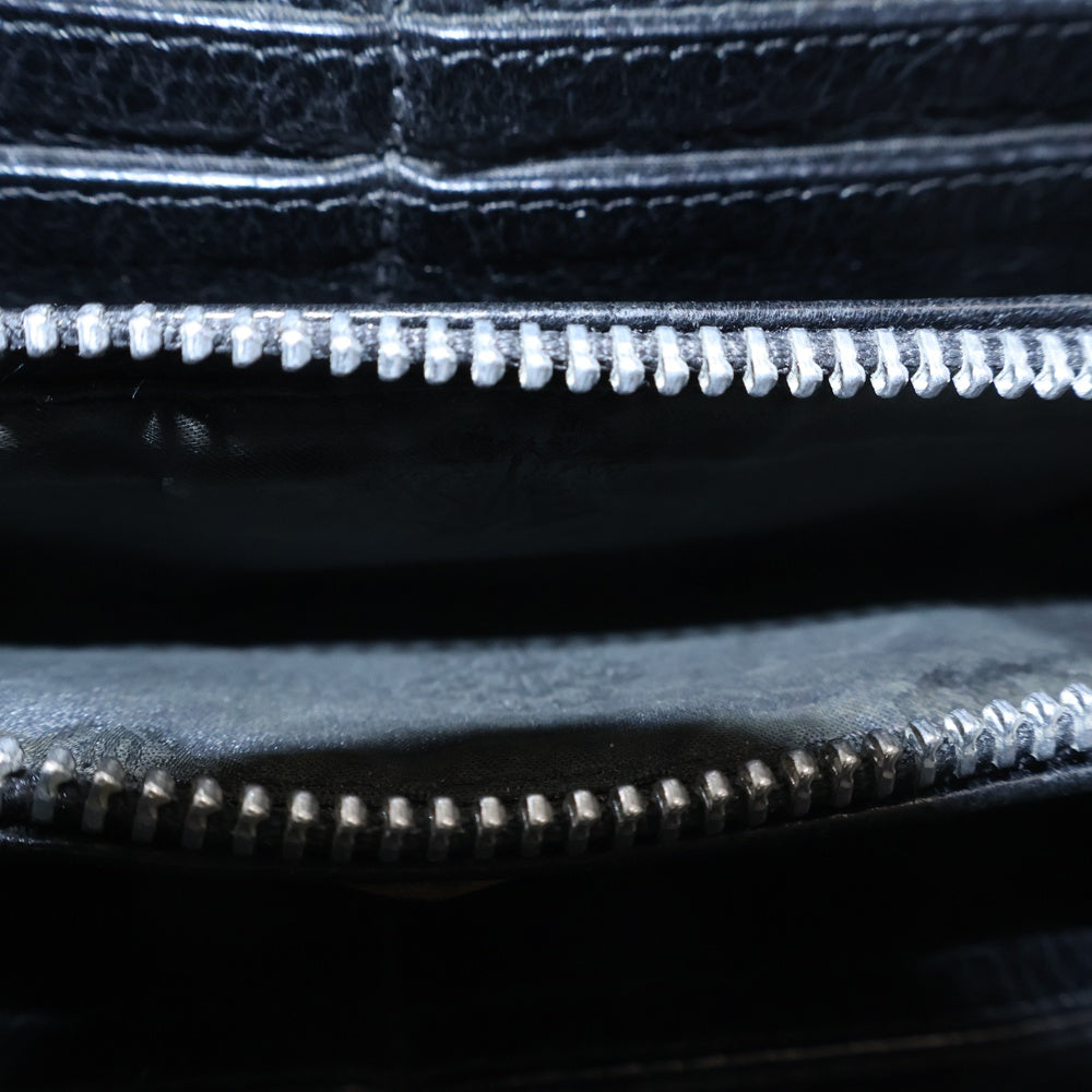 CHROME HEARTS(クロムハーツ) REC F ZIP 3クロス ラウンドジップレザーウォレット 財布 ブラック BCA368