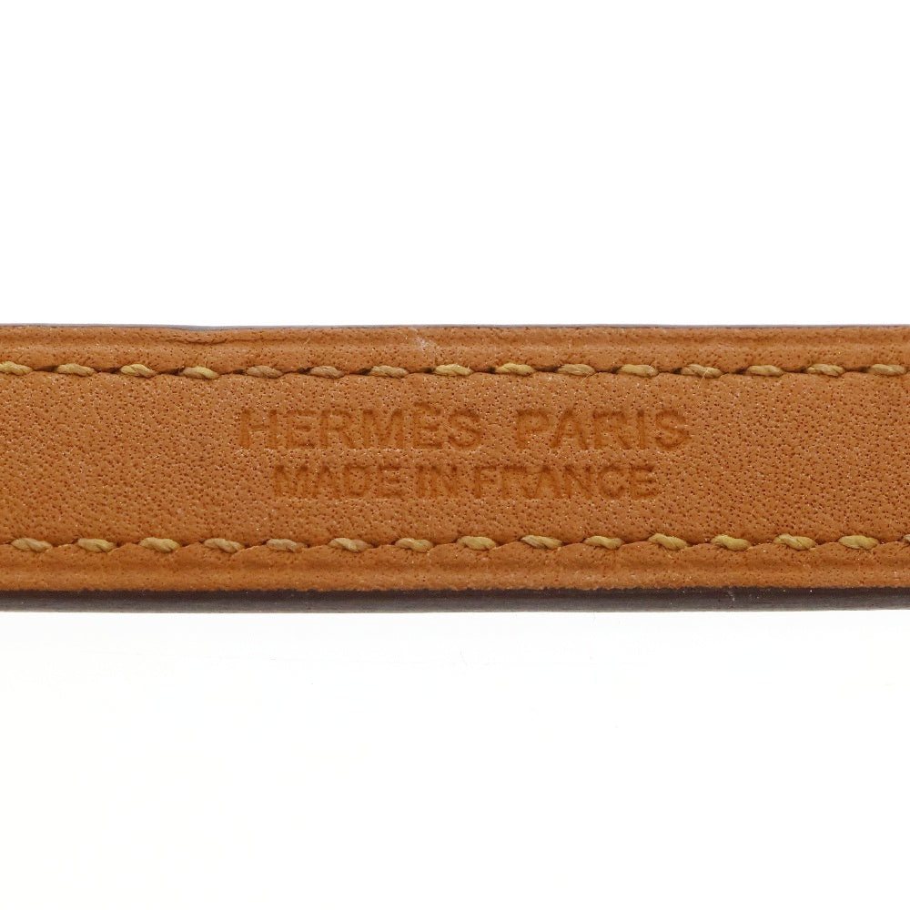 HERMES(エルメス) コリエドシアン ドゥブルトゥール レザーブレスレット C刻印 2018年製 ブラウン/シルバー