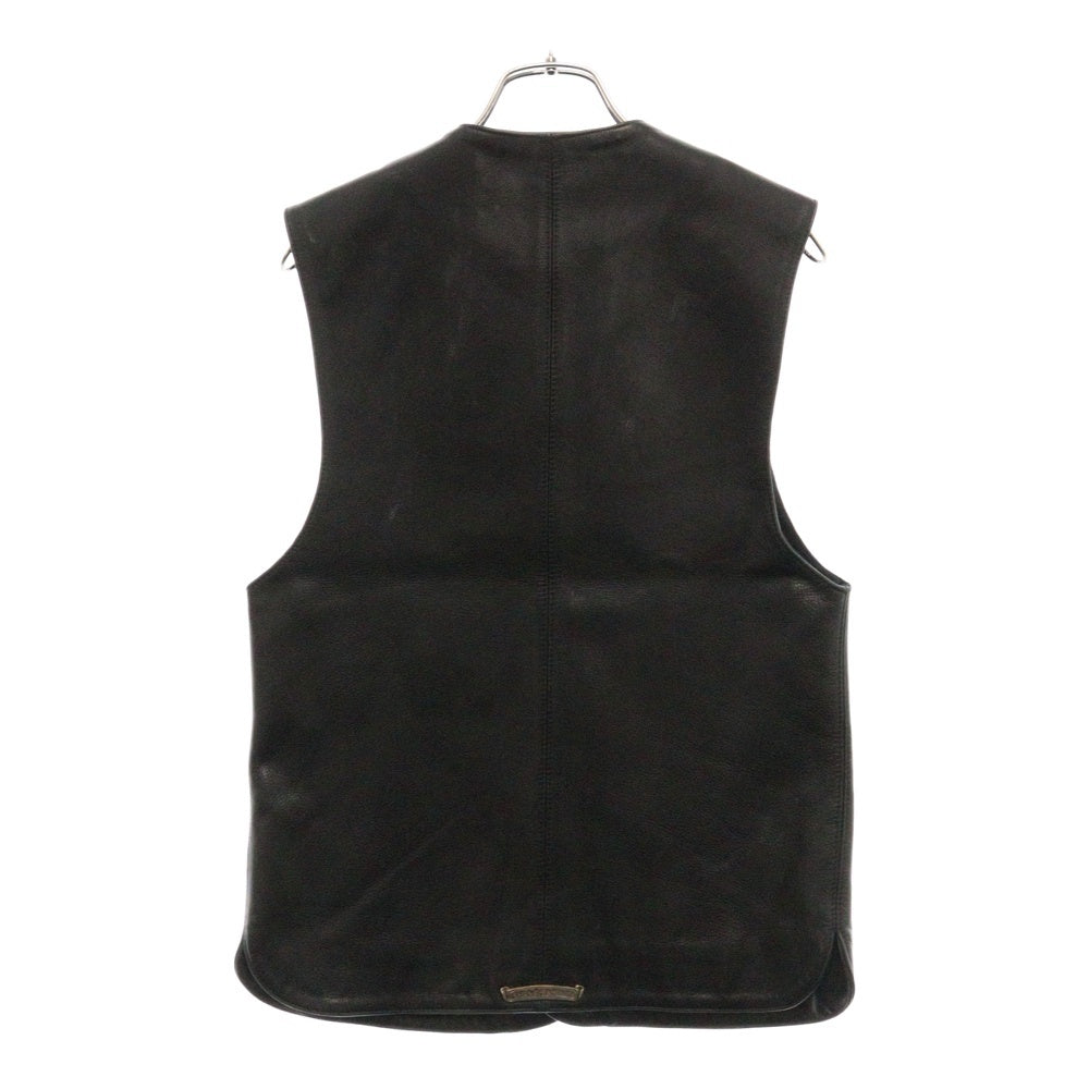 CHROME HEARTS(クロムハーツ) LTHR VEST 6クロスボール レザーベスト ブラック