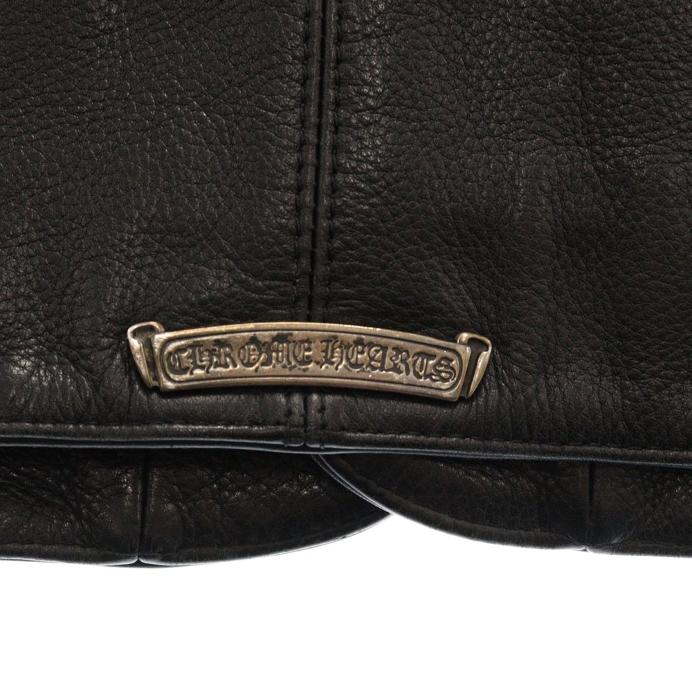 CHROME HEARTS(クロムハーツ) LTHR VEST 6クロスボール レザーベスト ブラック