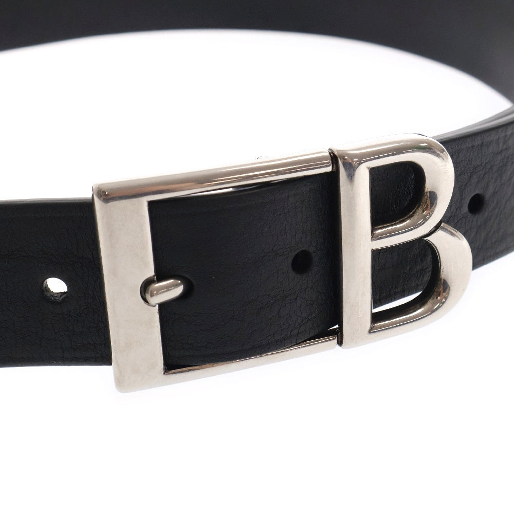 BALENCIAGA(バレンシアガ) クラシック Bロゴ レザーベルト ブラック