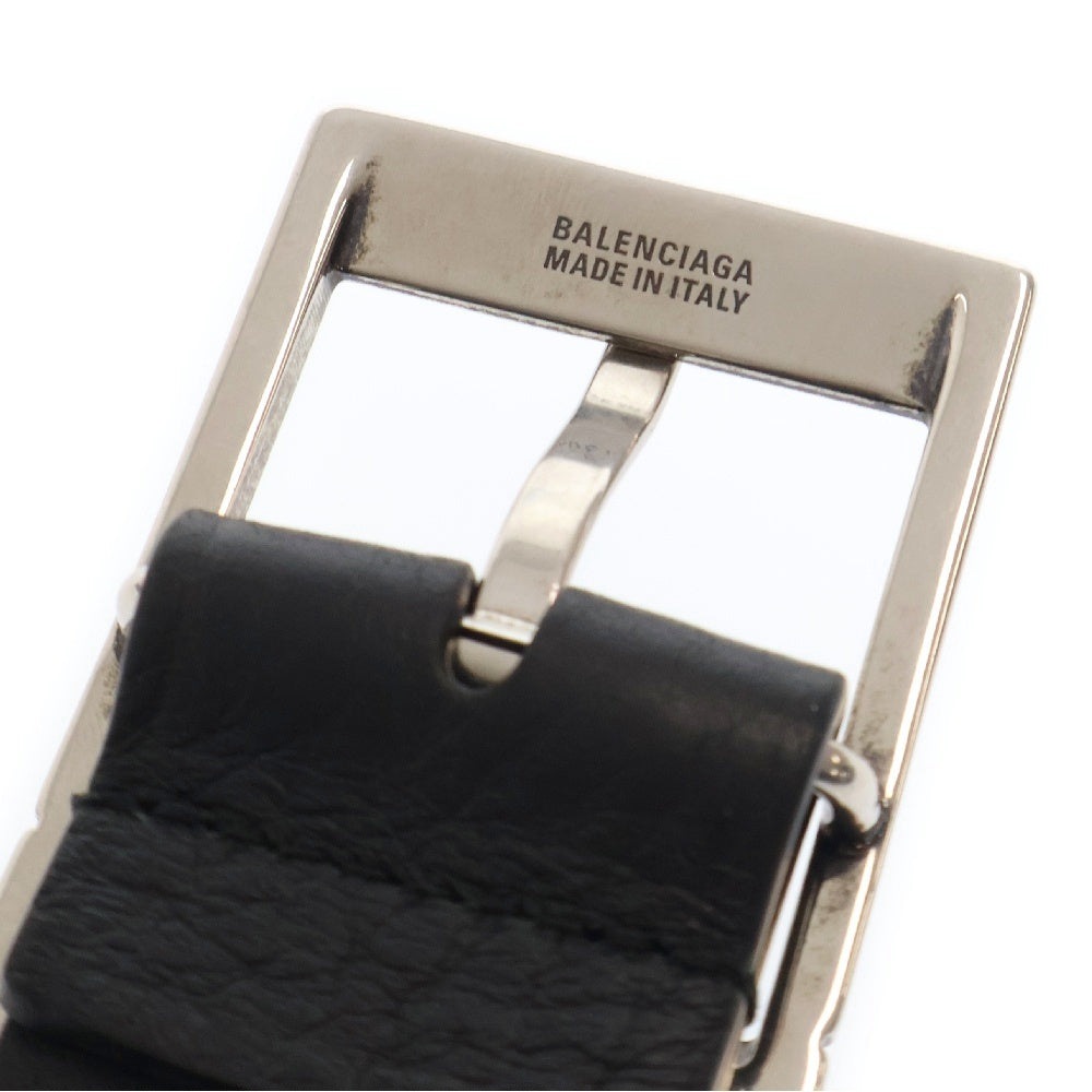 BALENCIAGA(バレンシアガ) クラシック Bロゴ レザーベルト ブラック