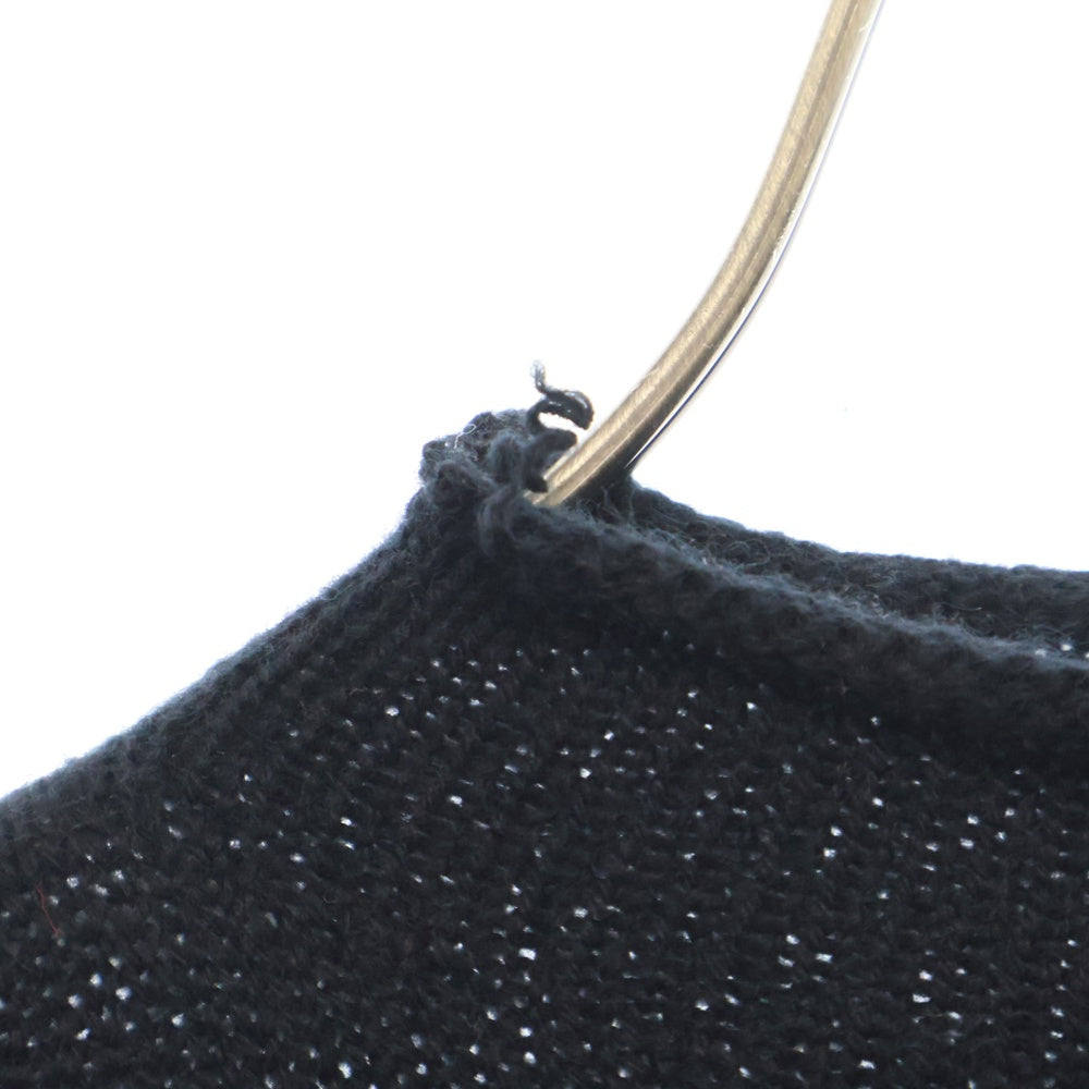 Christian Dior(クリスチャンディオール) 24SS レディース フロントロゴ ショルダーボタン カシミヤ ニット セーター ブラック 244S94AM054