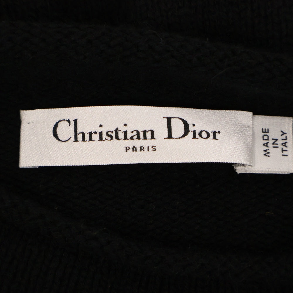 Christian Dior(クリスチャンディオール) 24SS レディース フロントロゴ ショルダーボタン カシミヤ ニット セーター ブラック 244S94AM054