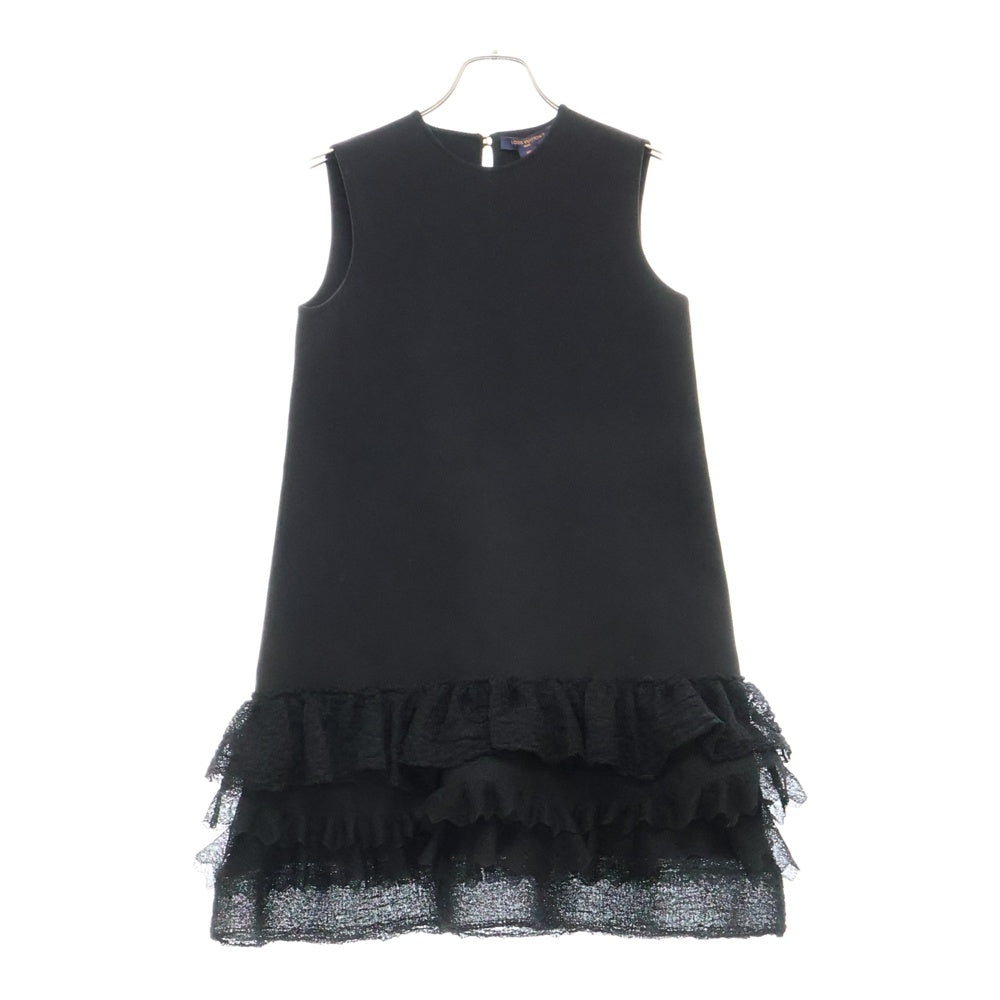 LOUIS VUITTON(ルイヴィトン) 25AW レディース ネックボタン ノースリーブドレスワンピース ブラック RW251AW SWL FSKD76