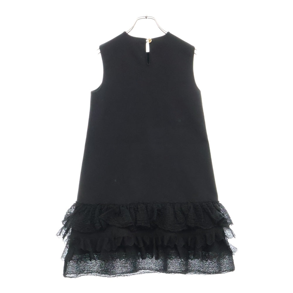 LOUIS VUITTON(ルイヴィトン) 25AW レディース ネックボタン ノースリーブドレスワンピース ブラック RW251AW SWL FSKD76