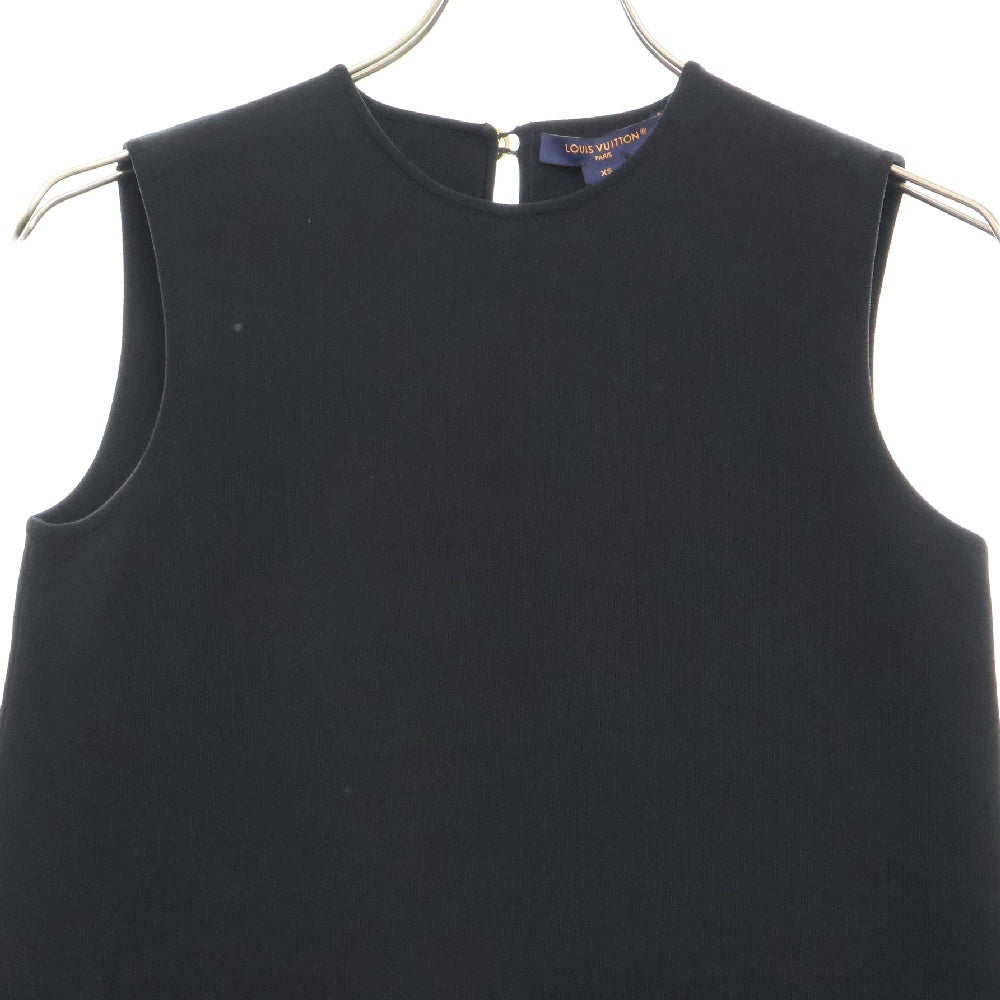 LOUIS VUITTON(ルイヴィトン) 25AW レディース ネックボタン ノースリーブドレスワンピース ブラック RW251AW SWL FSKD76
