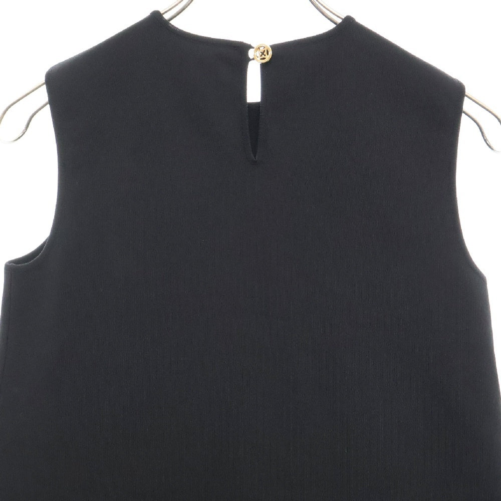 LOUIS VUITTON(ルイヴィトン) 25AW レディース ネックボタン ノースリーブドレスワンピース ブラック RW251AW SWL FSKD76