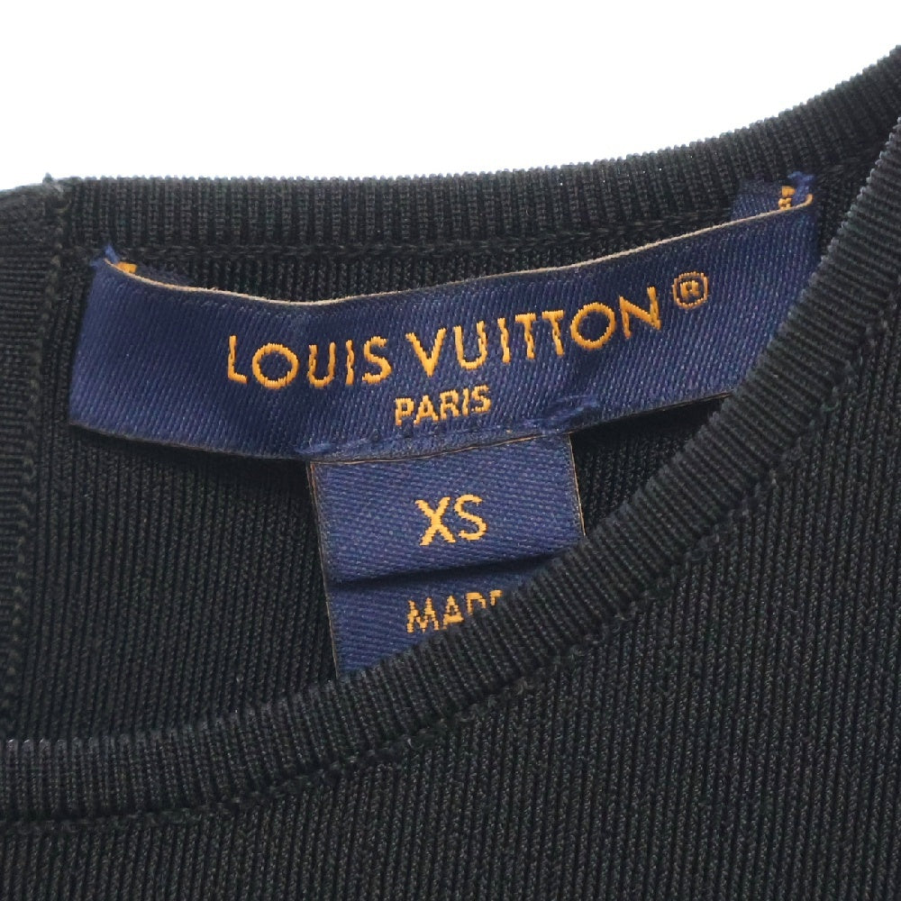 LOUIS VUITTON(ルイヴィトン) 25AW レディース ネックボタン ノースリーブドレスワンピース ブラック RW251AW SWL FSKD76
