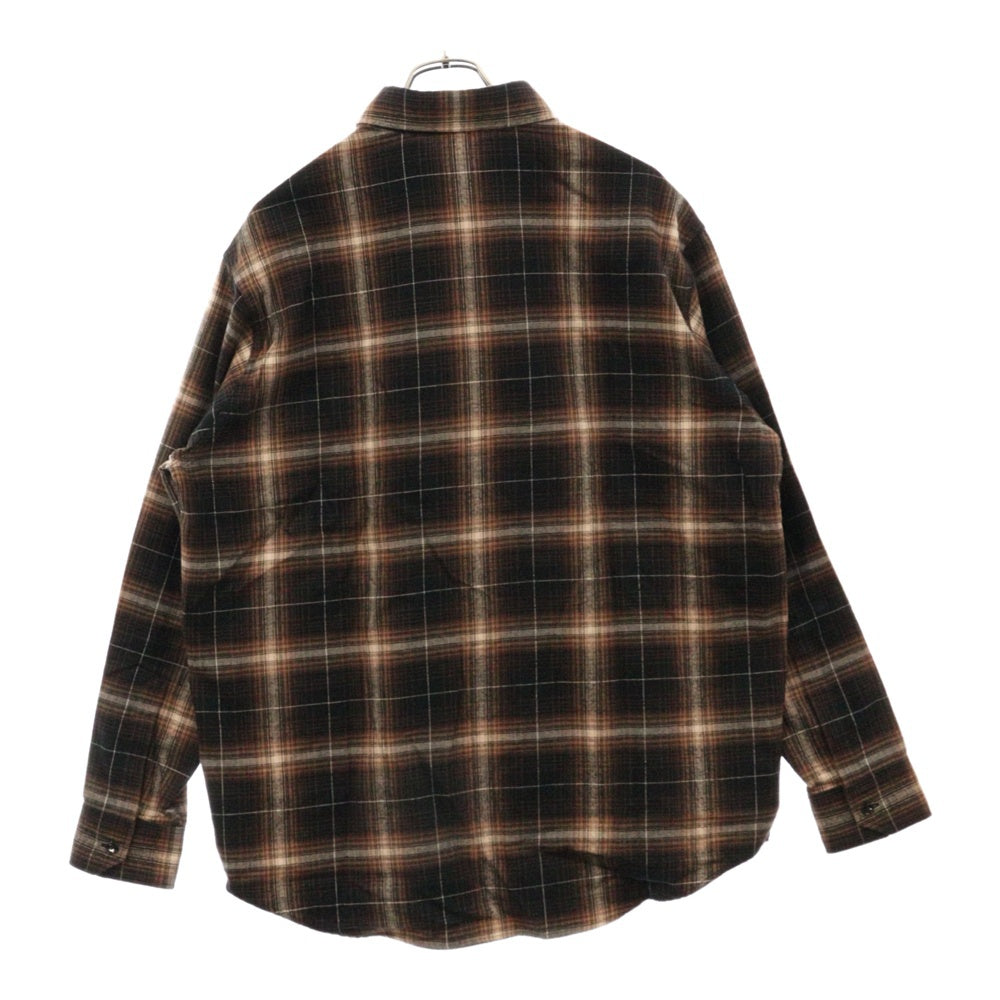 CELINE(セリーヌ) 23SS オーバーサイズチェックシャツ ブラウン 2C486821S