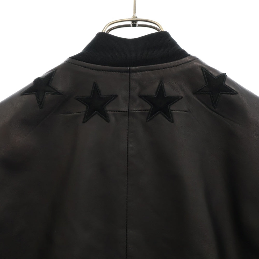GIVENCHY(ジバンシィ) スター刺繍 ラムレザーブルゾン ジャケット ブラック 14S 0306 435