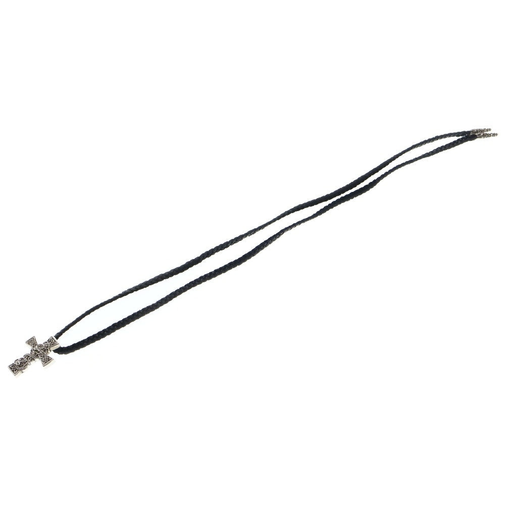 CHROME HEARTS(クロムハーツ) CELTIC CROSS XS ケルティッククロス LEATHER BRAID スクロールレザーブレード シルバー