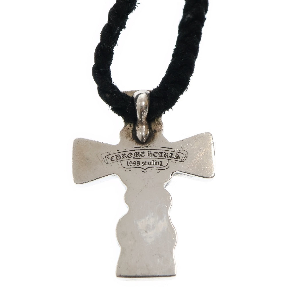 CHROME HEARTS(クロムハーツ) CELTIC CROSS XS ケルティッククロス LEATHER BRAID スクロールレザーブレード シルバー