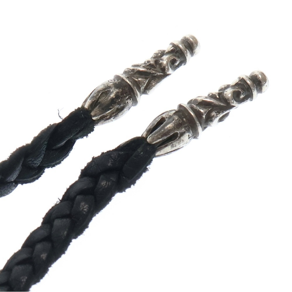 CHROME HEARTS(クロムハーツ) CELTIC CROSS XS ケルティッククロス LEATHER BRAID スクロールレザーブレード シルバー