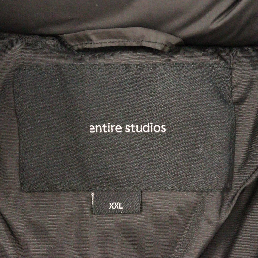 entire studios(エンタイア スタジオ) MML PUFFER DOWN JACKET オーバーサイズ ジップアップ ダウンジャケット ブラック ES2401 PO057