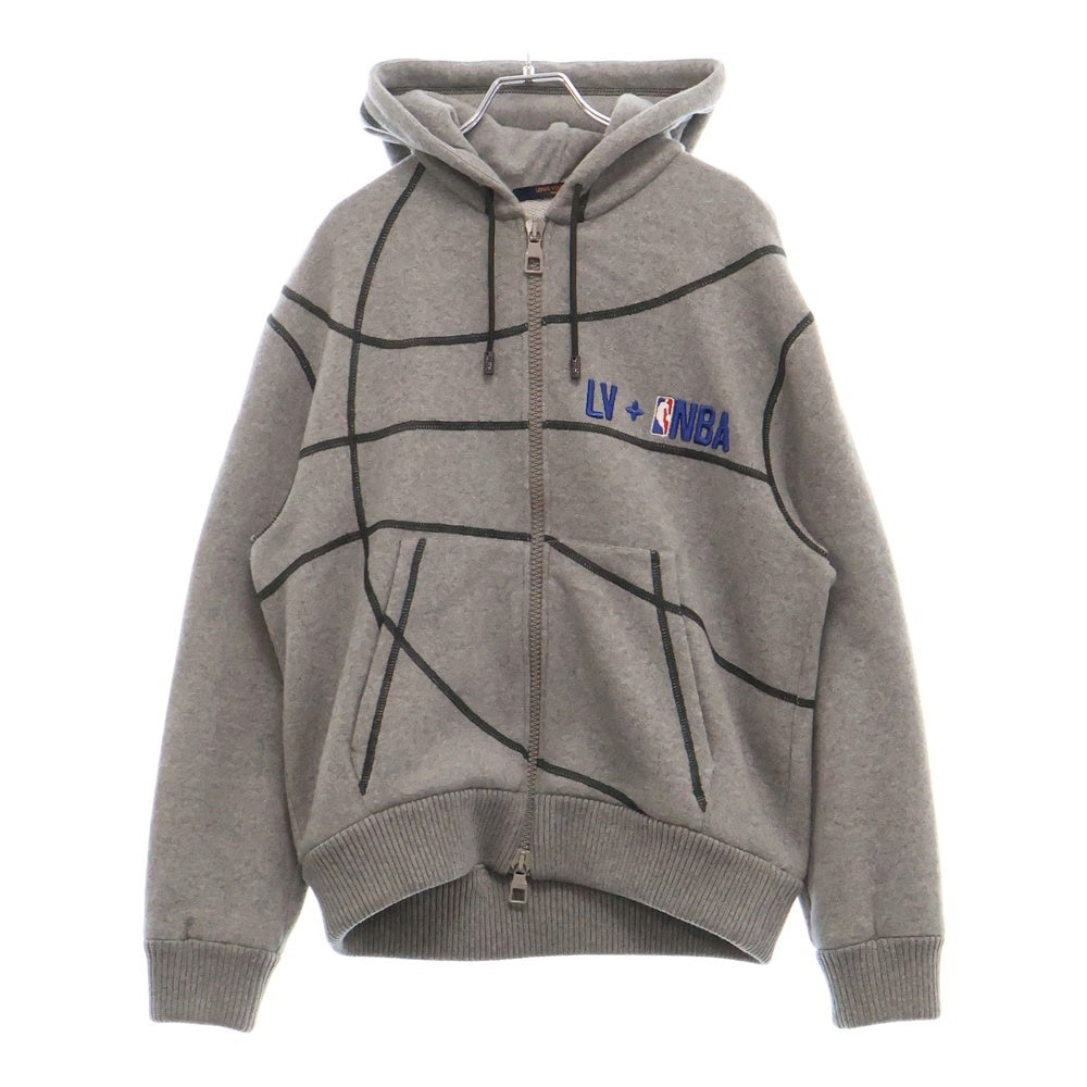 LOUIS VUITTON(ルイヴィトン) 21AW ×NBA カシミヤ混 ジップアップパーカー グレー RM211M ZMG HKY03W