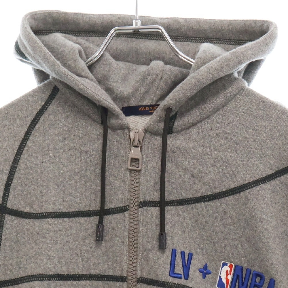 LOUIS VUITTON(ルイヴィトン) 21AW ×NBA カシミヤ混 ジップアップパーカー グレー RM211M ZMG HKY03W