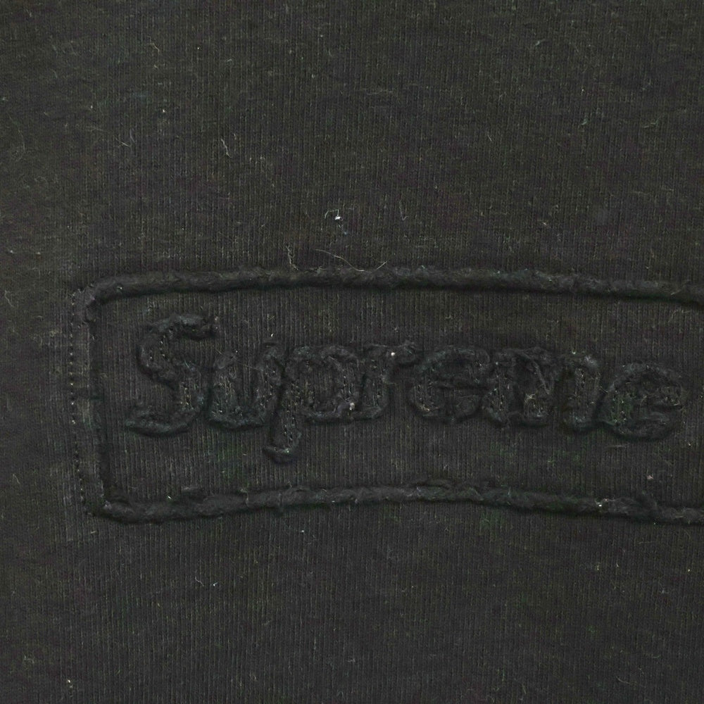SUPREME(シュプリーム) 20SS Cutout Logo Crewneck カットアウトボックスロゴ クルーネックスウェット ブラック