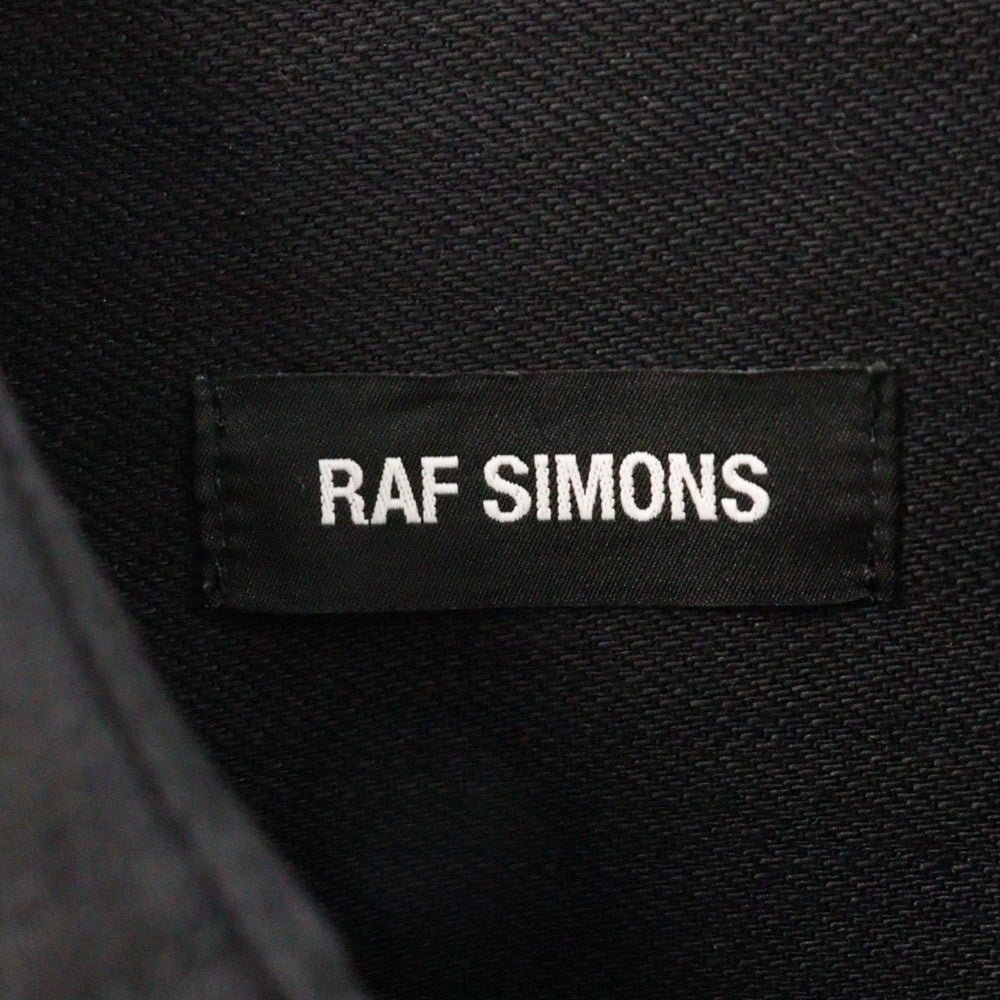 RAF SIMONS(ラフシモンズ) 18AW DENIM EASY FIT SHIRT COUPLE BACK デニムイージーフィットシャツ カップルバック ブラック 182 -247