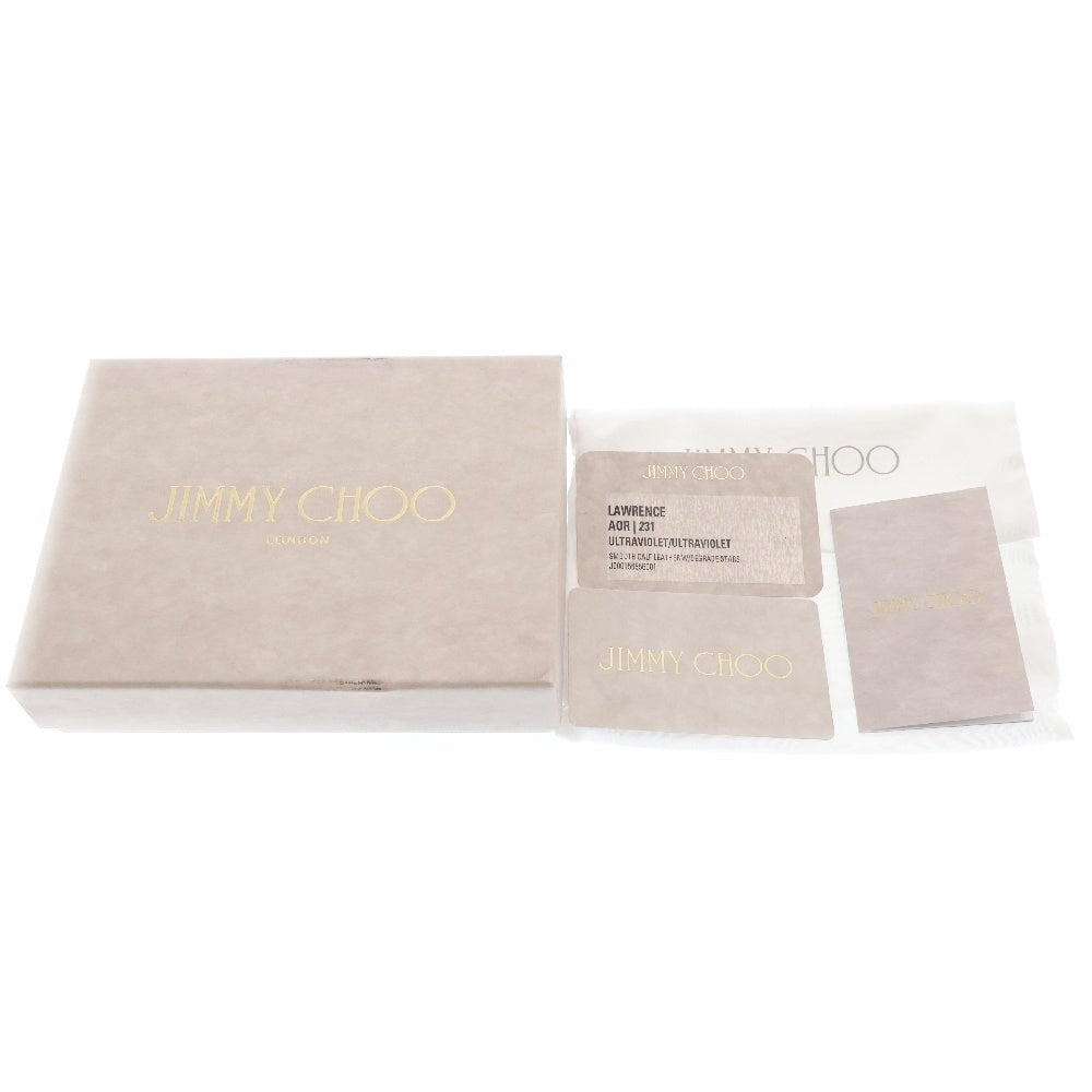JIMMY CHOO(ジミーチュウ) スター型スタッズ付 レザー ジップ 財布 ブルー