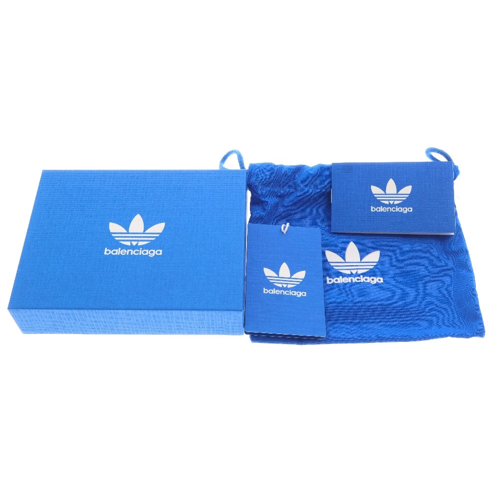 BALENCIAGA(バレンシアガ) ×Adidas ロゴプリント レザー コインケース ブラック 721896