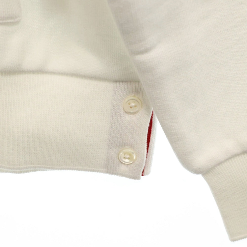 THOM BROWNE(トムブラウン) バックトリコロールライン ジップアップパーカー ホワイト