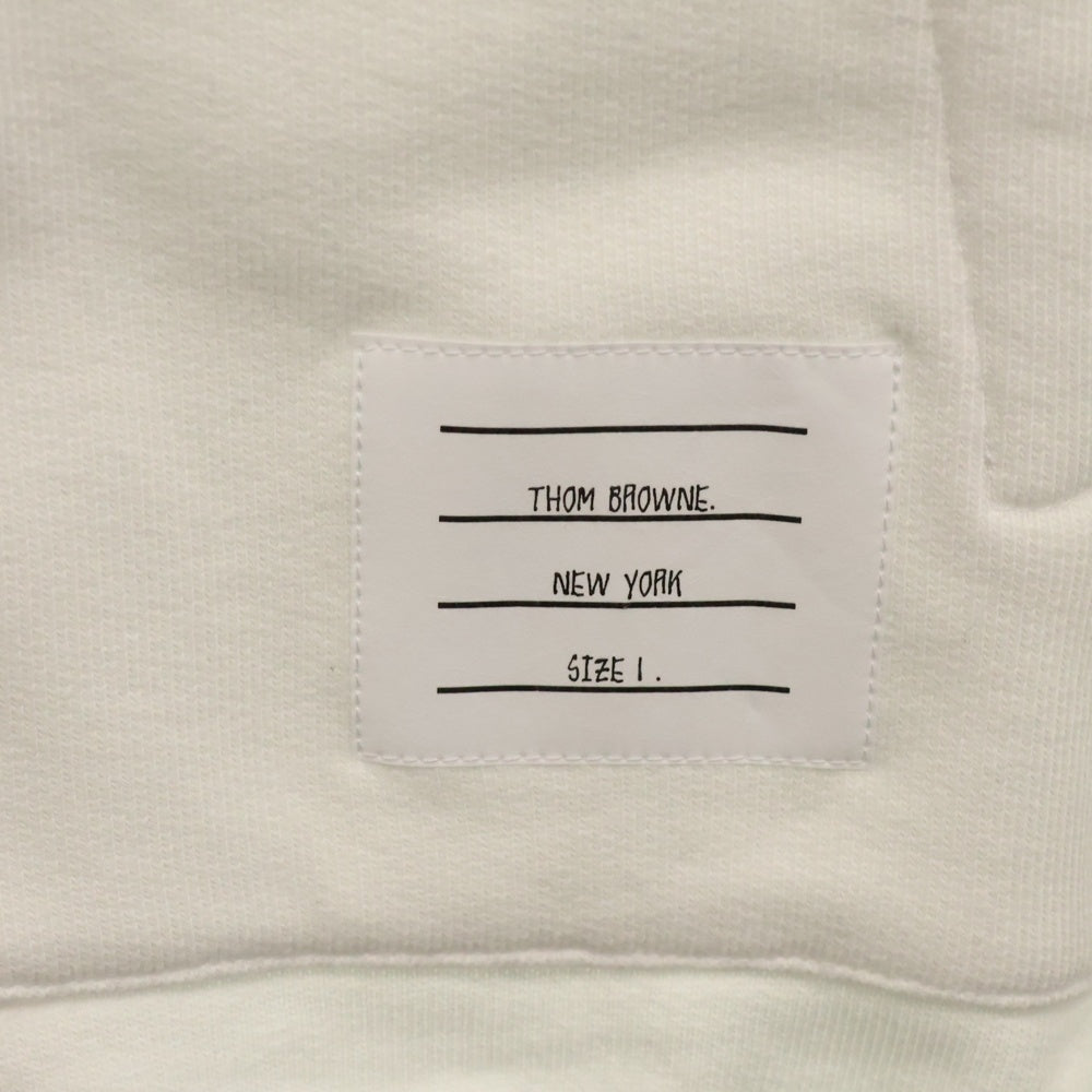 THOM BROWNE(トムブラウン) バックトリコロールライン ジップアップパーカー ホワイト