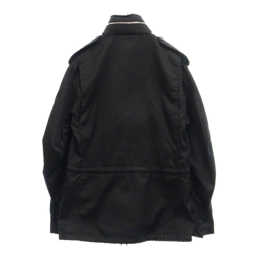 GIVENCHY(ジバンシィ) レザーロゴワッペン付き フィールドジャケット ミリタリージャケット ブラック BM00HN1Y7C