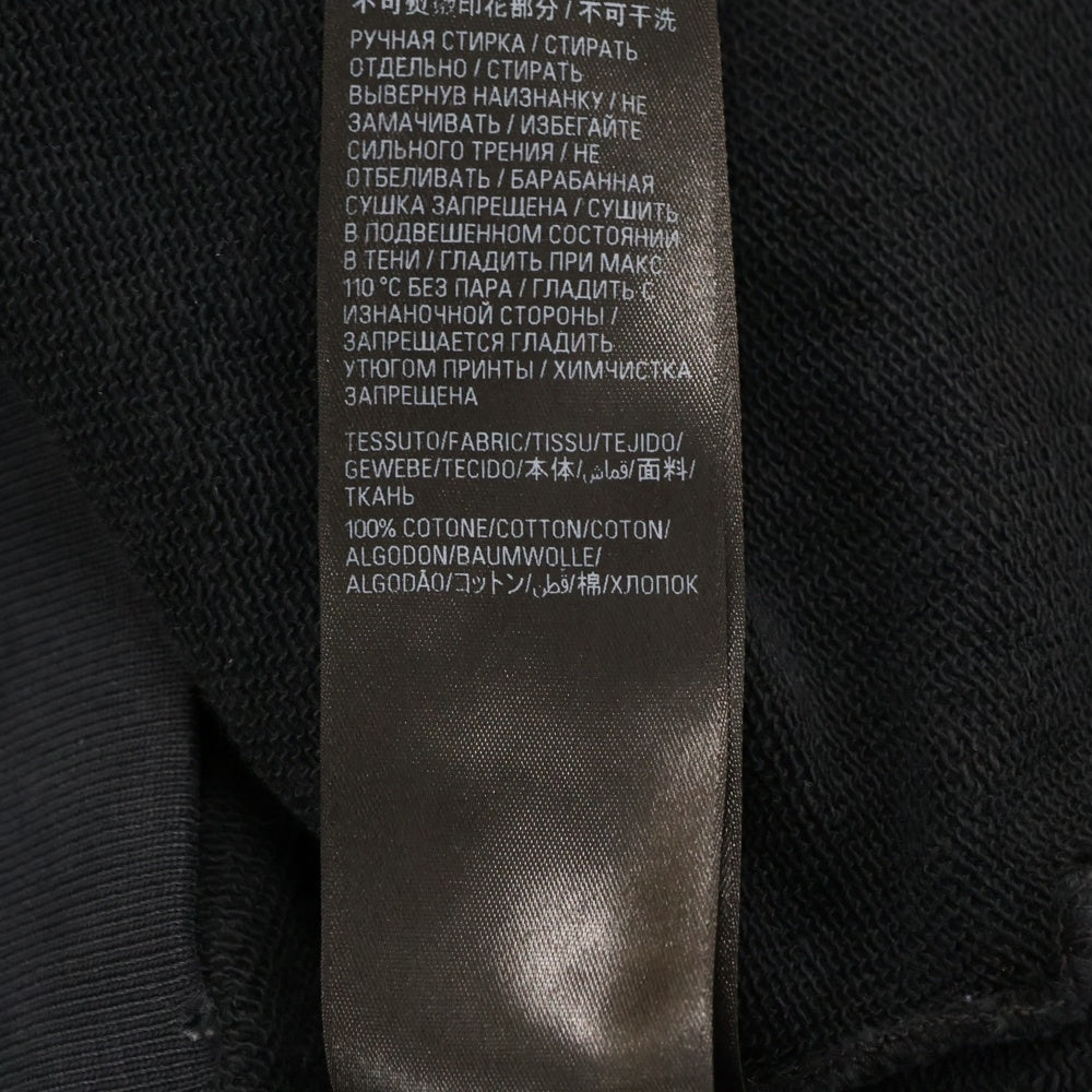 BALENCIAGA(バレンシアガ) 23SS テープロゴプリントダメージ加工スウェットプルオーバーフーディ パーカー ブラック 744190 T0VB1