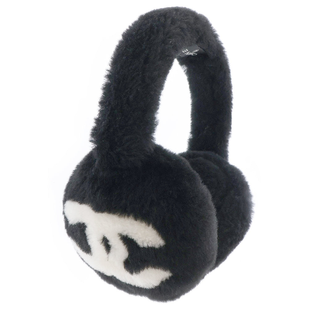 CHANEL(シャネル) ココマーク ファー イヤーマフ 耳当て ブラック/ホワイト