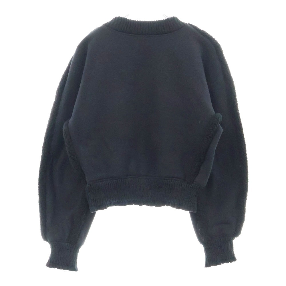 CHANEL(シャネル) ココマーク カシミヤ ムートン生地 クルーネック レディース 長袖スウェット トレーナー ブラック P78920K