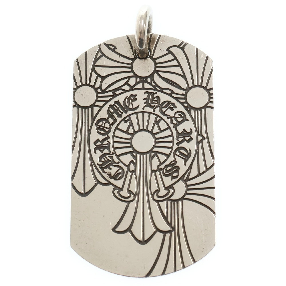 CHROME HEARTS(クロムハーツ) D TAG LRG GOD BLESS ゴッドブレスドッグタグ ラージドッグタグネックレストップ シルバー