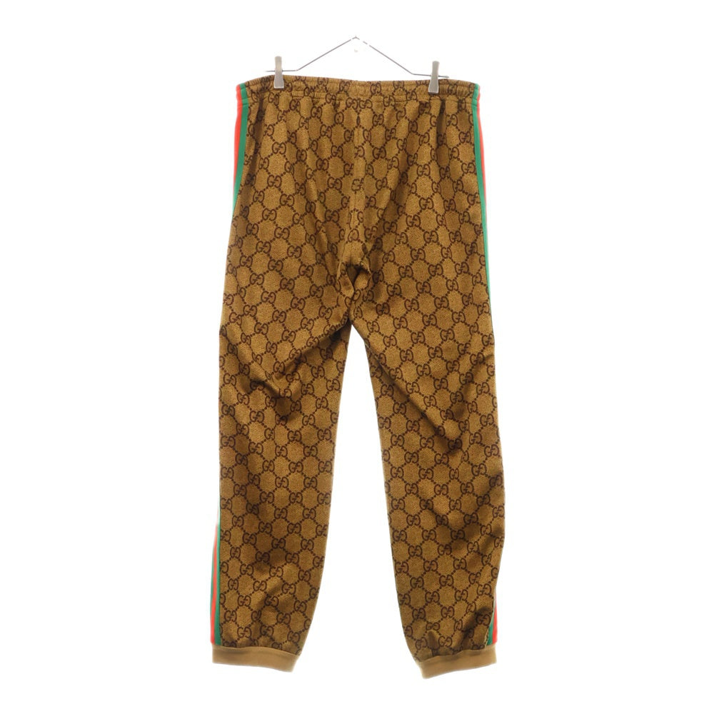 GUCCI(グッチ) 18AW GG Technical Jersey Track Pants GG総柄テクニカルジャージトラックパンツ ブラウン 523489 X9V35