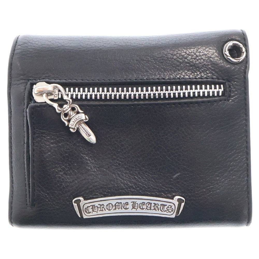 CHROME HEARTS(クロムハーツ) WAVE MINI ウェーブミニ レザーウォレット 財布 ブラック BCA373