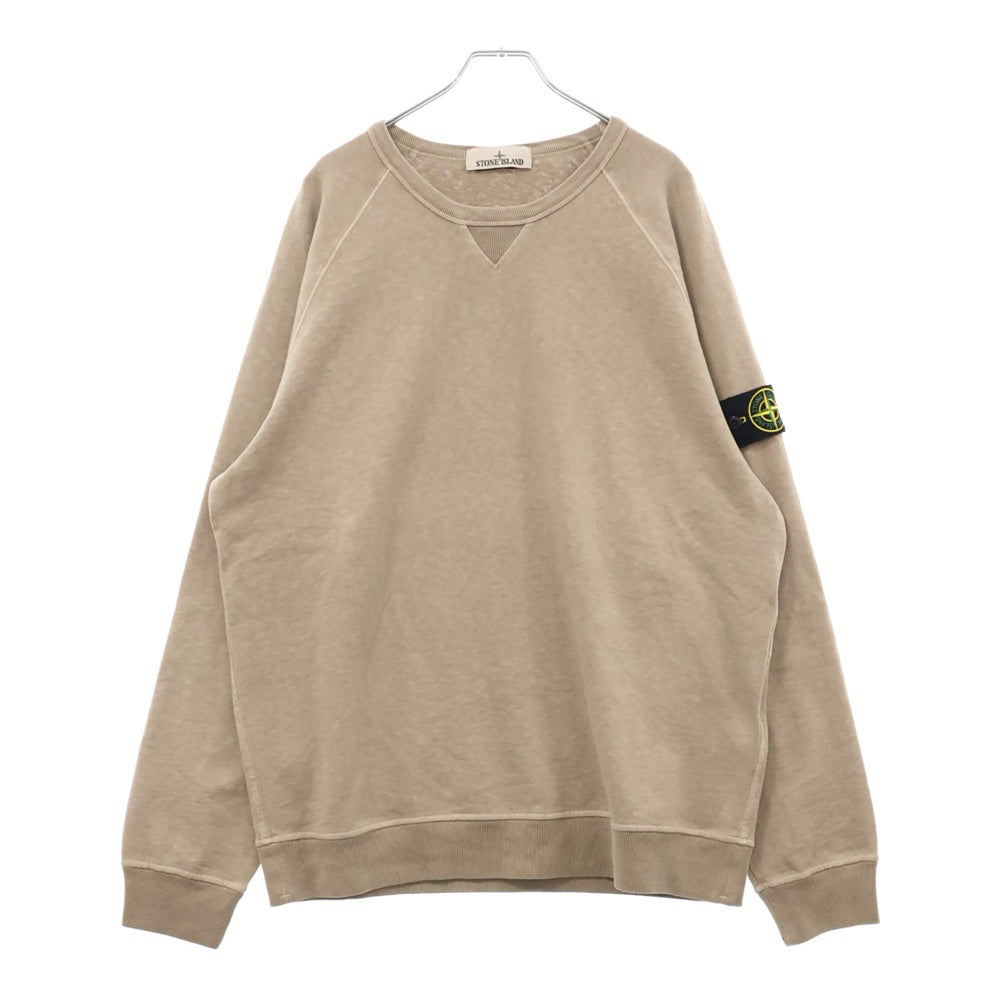STONE ISLAND(ストーンアイランド) ワッペン付き クルーネック スウェットトレーナー 長袖 ベージュ 781566360