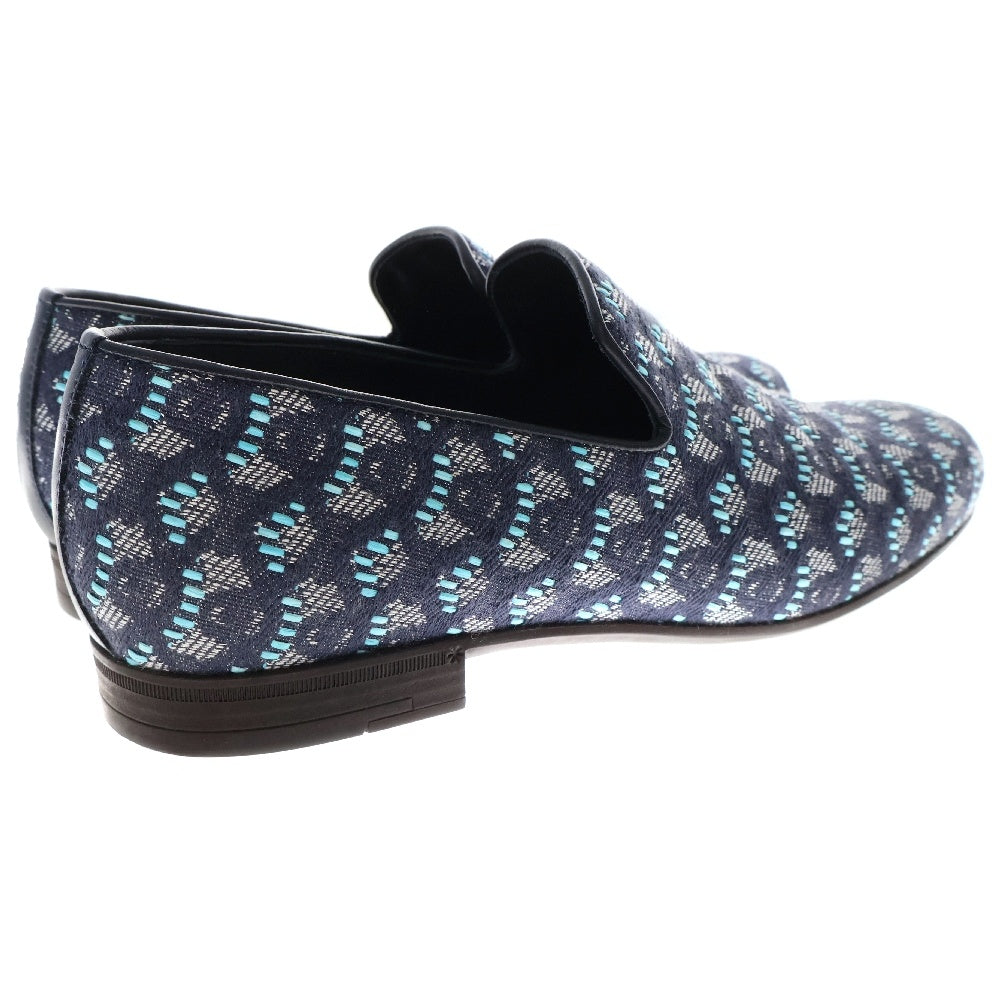 JIMMY CHOO(ジミーチュウ) 総柄 タッセルローファー ネイビー 151SLOANE