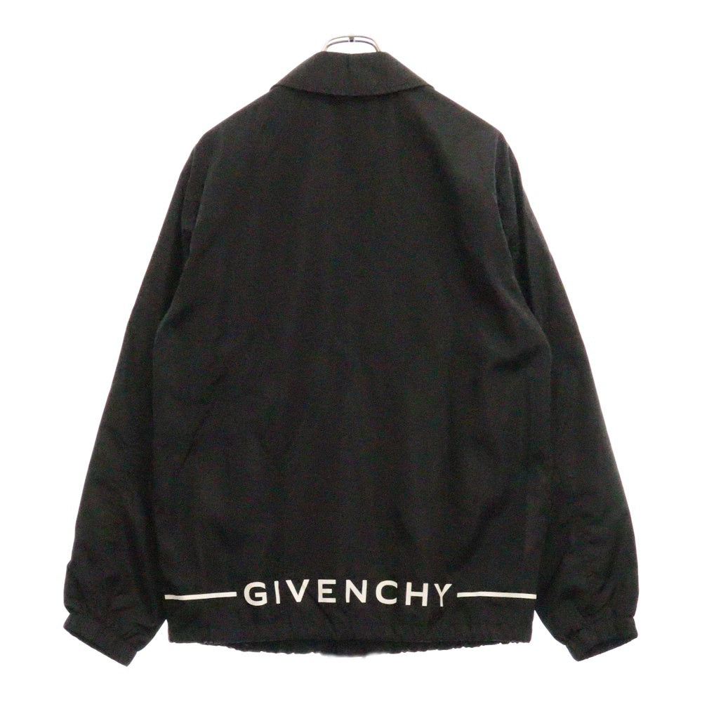 GIVENCHY(ジバンシィ) Back Logo Coach Jacket バックロゴ ナイロン コーチジャケット ブラック BM00QF13RR