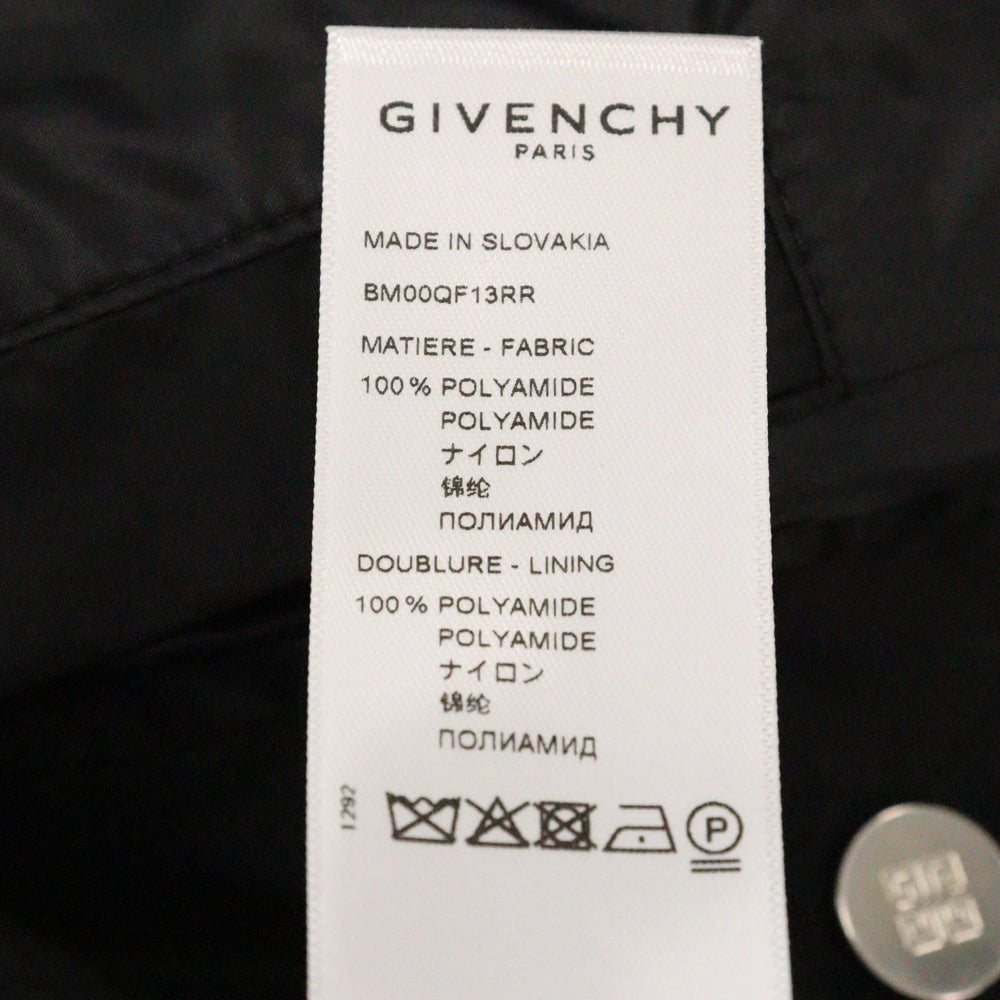 GIVENCHY(ジバンシィ) Back Logo Coach Jacket バックロゴ ナイロン コーチジャケット ブラック BM00QF13RR