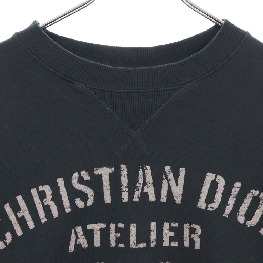 DIOR(ディオール) 20AW Atelier Logo Sweatshirt アトリエロゴプリント クルーネックスウェットトレーナー ネイビー 043J655A0531