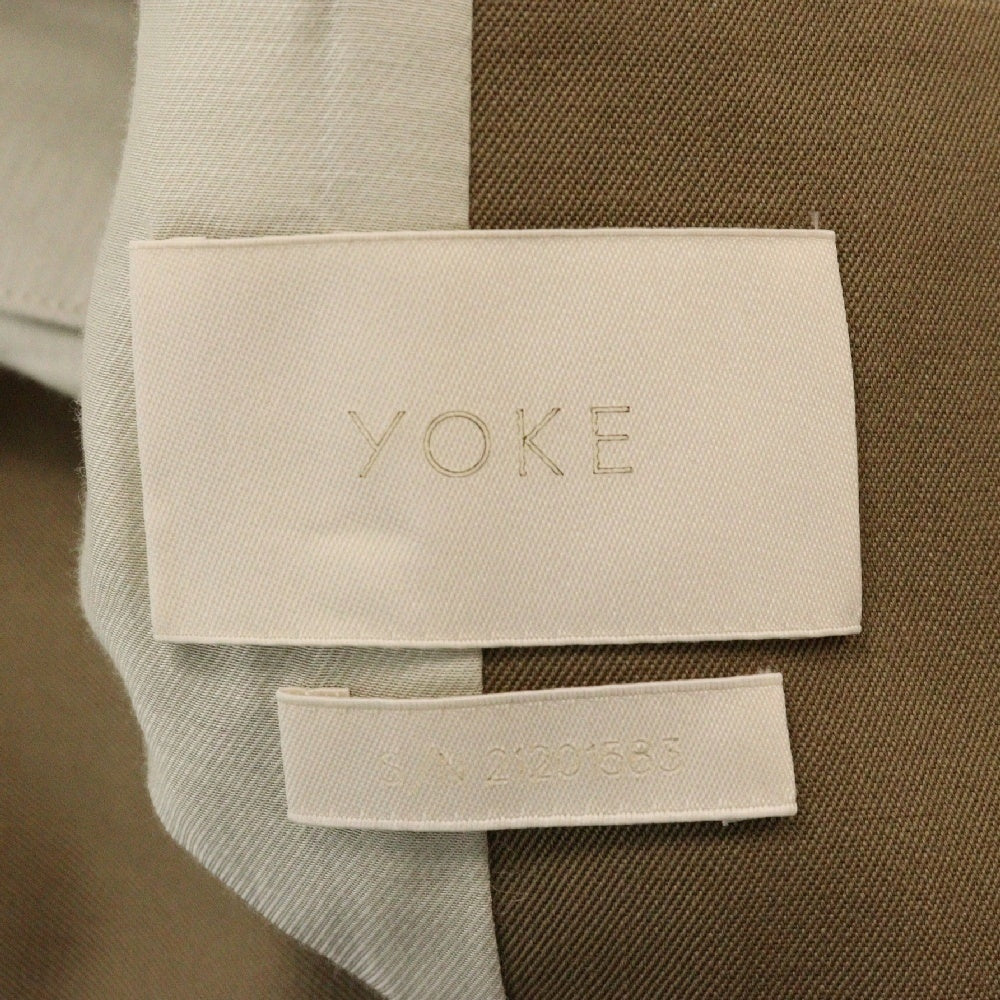 YOKE(ヨーク) 21AW OVERSIZED DOUBLE BRESTED COAT オーバーサイズ ダブルブレスト トレンチコート ブラウン YK21AW0256C
