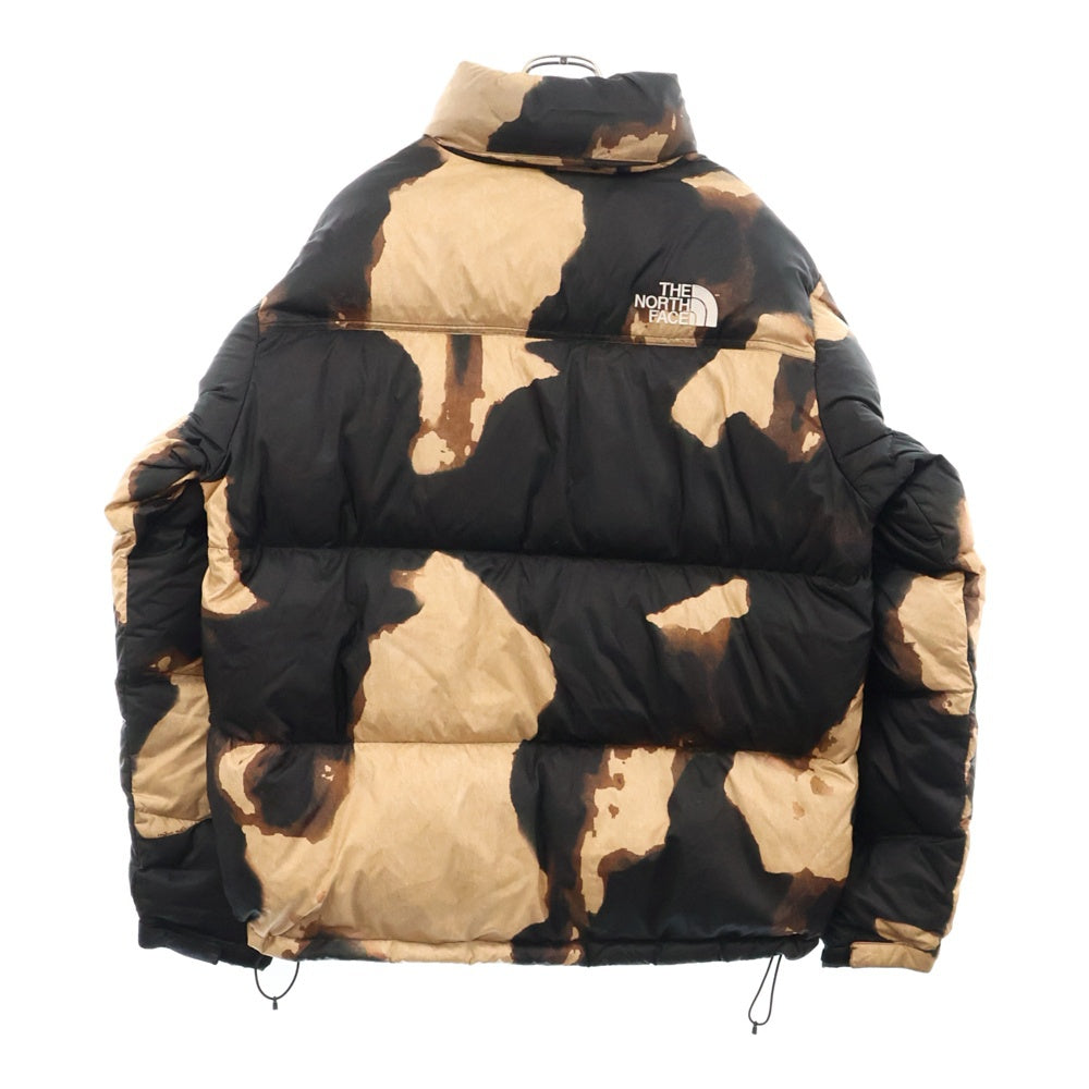 SUPREME(シュプリーム) 21AW×THE NORTH FACE Bleached Denim Print Nuptse Jacket ノースフェイス ブリーチデニムプリントヌプシダウンジャケット ND52100I ブラック